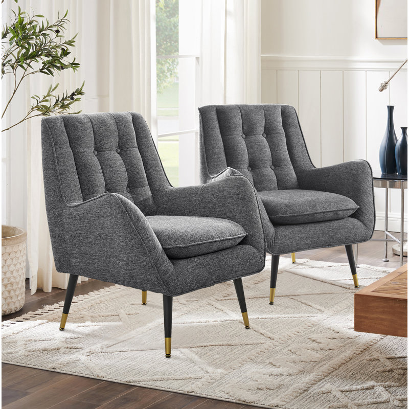 Iwan Upholstered Armchair, Dark Gray