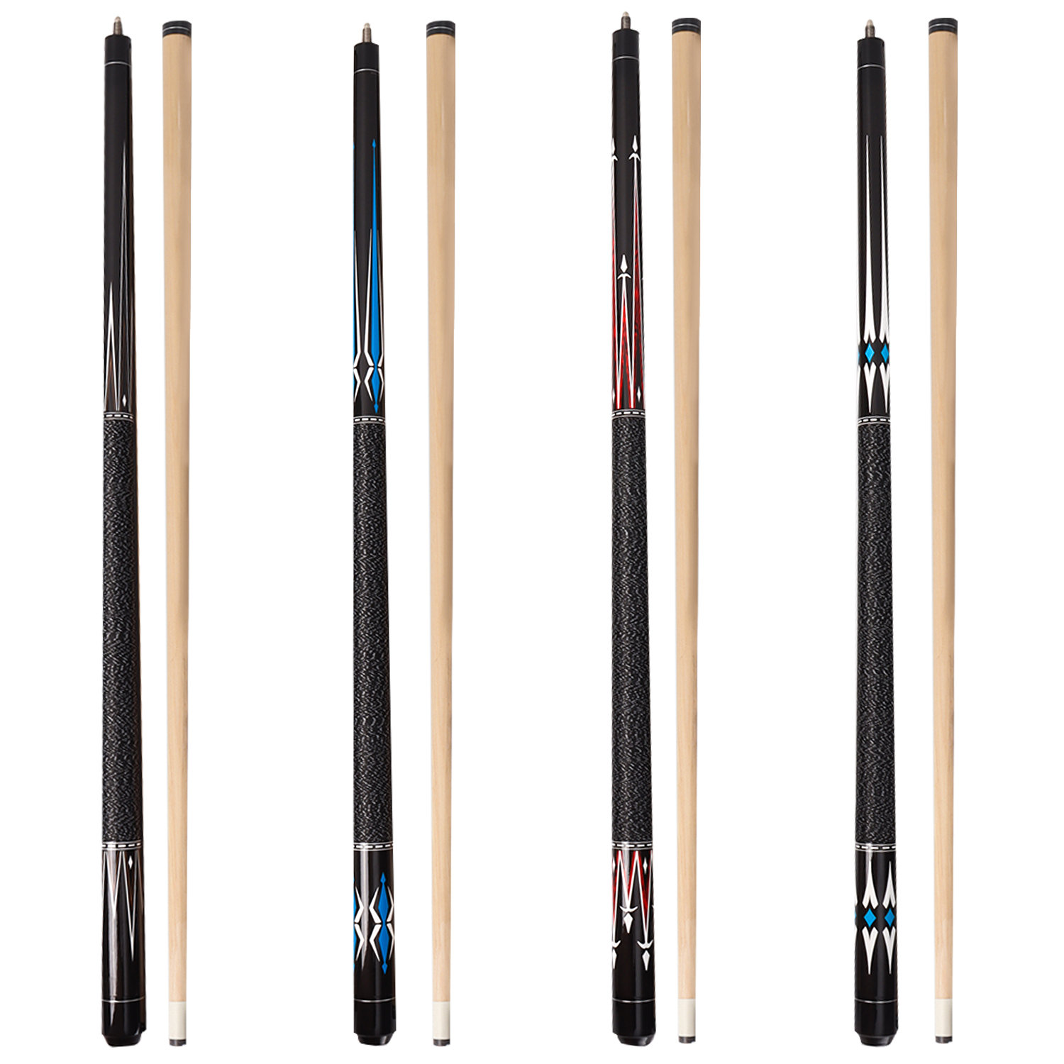 Kmise Pool Cue Stick Set, Canadian Maple 58 Inch 18 Curacao - View #3