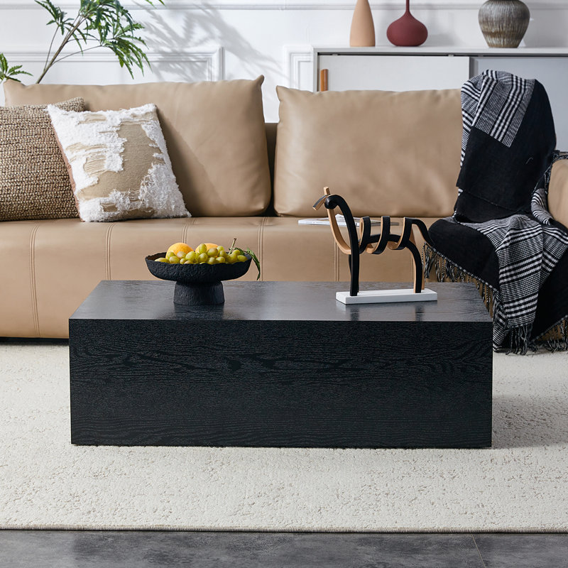 Table basse en bois, Bois noir
