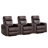 Rugiatu 33.1" Wide Modern Electric Power Breathable Leather Reclining Home Theater Seating with Arm Table and Cup Holders (Set Of 3)-2019209621