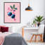 Giclée encadrée de bleuet avec arc rose, design par Imagine It Images-1715753731-1715753788