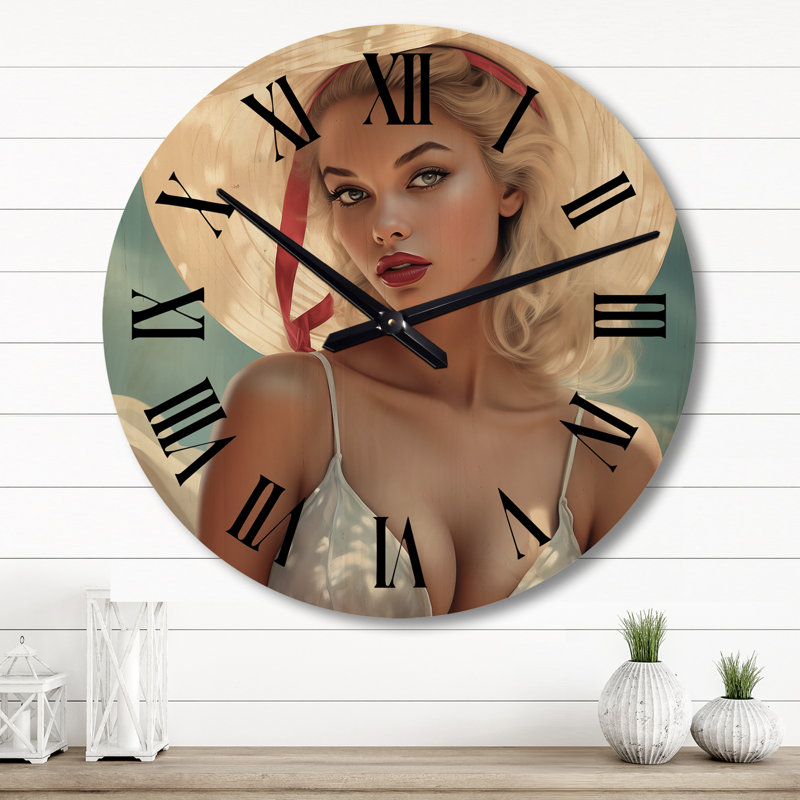 Horloge murale en bois massif Palominas, Grand