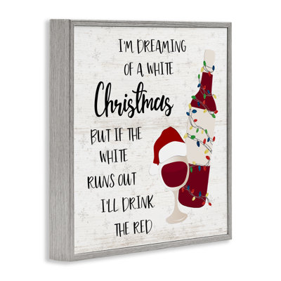 «Drink The Red Christmas», art de la giclée encadrée par Natalie Carpentieri