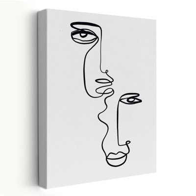 Faces 2 - Abstracts Figurative Minimalist Line Art Art