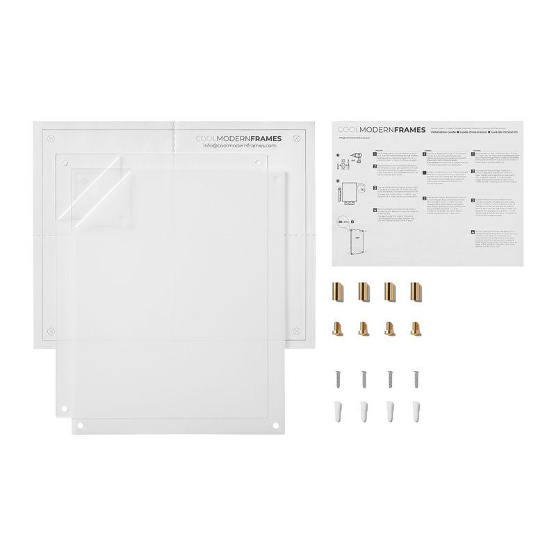 Devian Clear Acrylic Floating Picture Frame, 8" x 10", Gold