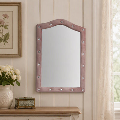 Pink Upholstered Mirror