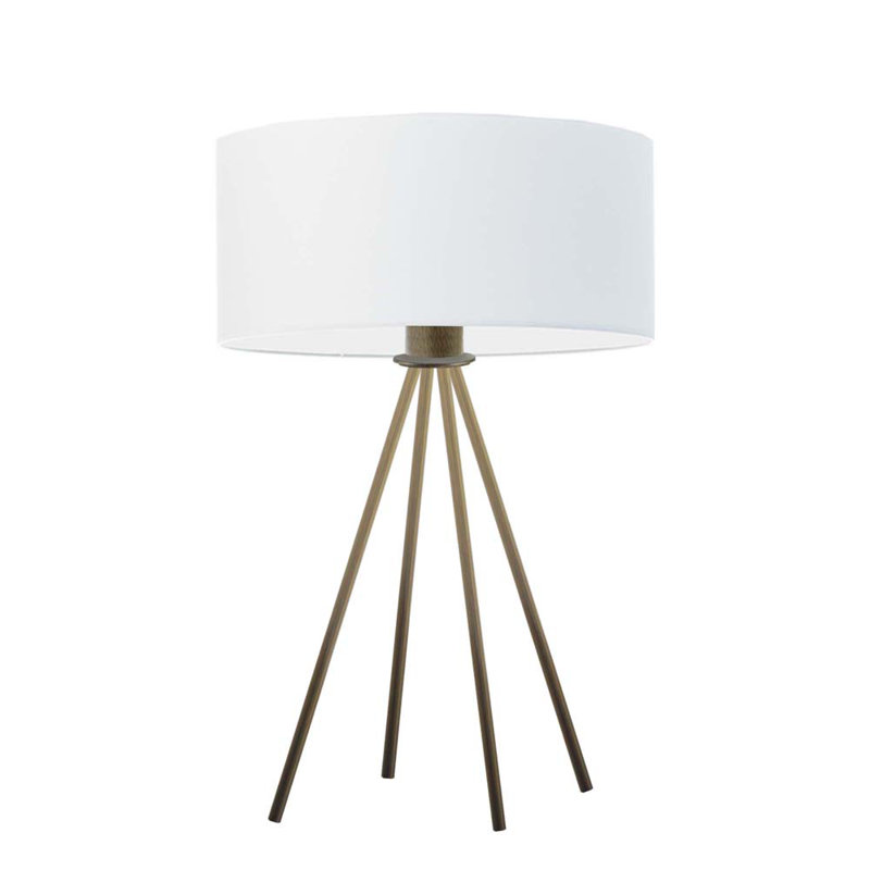 Arneshia Metal Table Lamp, Antique (Old) Gold, White