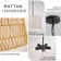 Attison 19.7" Boho Rattan 5 Lights Chandelier(Bulbs Included)