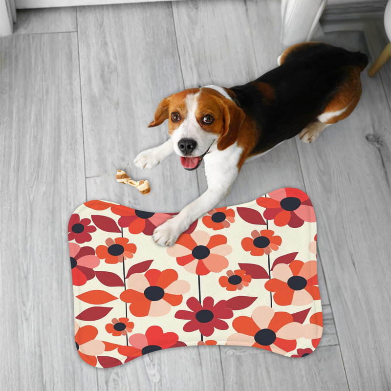 Nostalgic Blossoms - Tapis d'alimentation en os 1 pièce, Moyen (18 po)
