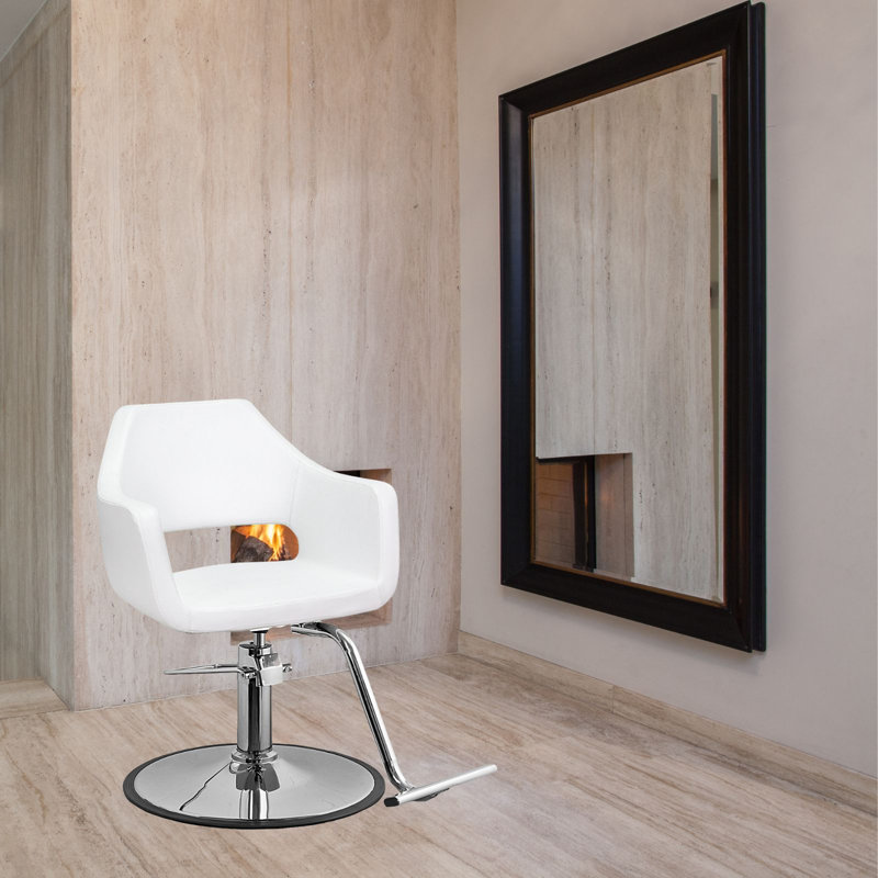 Fauteuil de salon en similicuir Remsen, Blanc