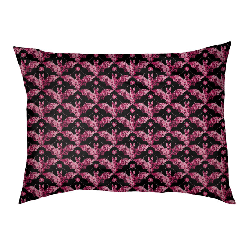Coussin pour chien Byrge Bats, Très grand (l 52 po x P 42 po x H 17 po), Rose