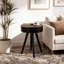 Table basse ronde avec plateau sculpté, petite table à boissons
