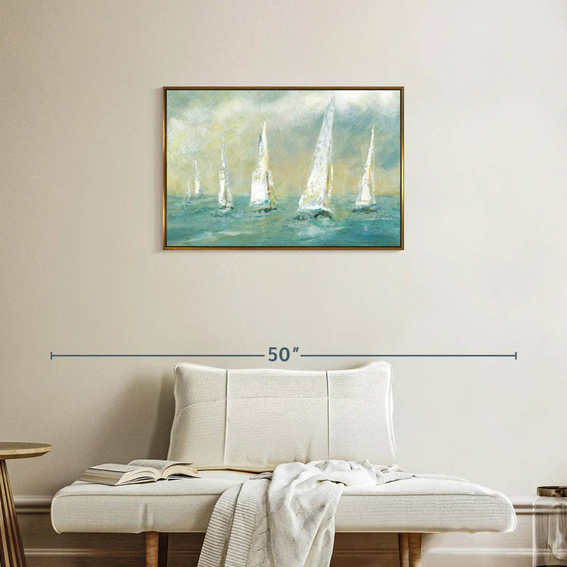 Ocean Breeze II, Floating Frame Gold, 31" X 21"