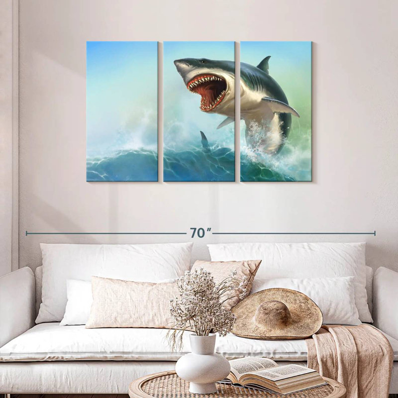 Scary Shark, 28" H x 45" W
