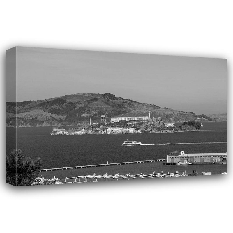 «Breakwater Bay Highsmith, Carol», reproduction d'art sur toile tendue: Alcatraz Island, San Francisco, Californie