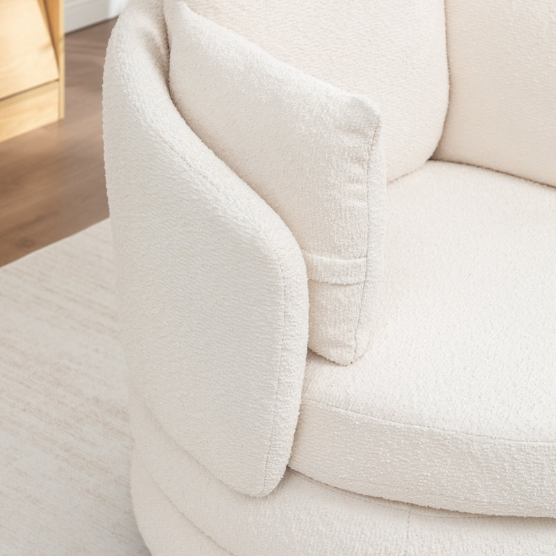 Chaise pivotante Ashyiah, Beige