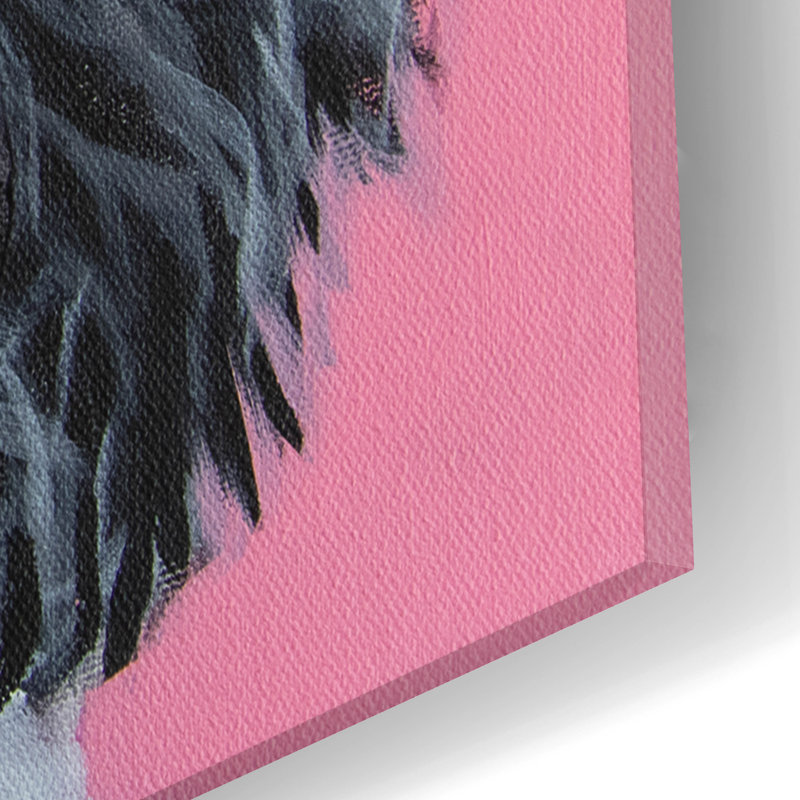 "Caniche noir" par Carolee Vitaletti, H 12 po x l 12 po x P 0,13 po