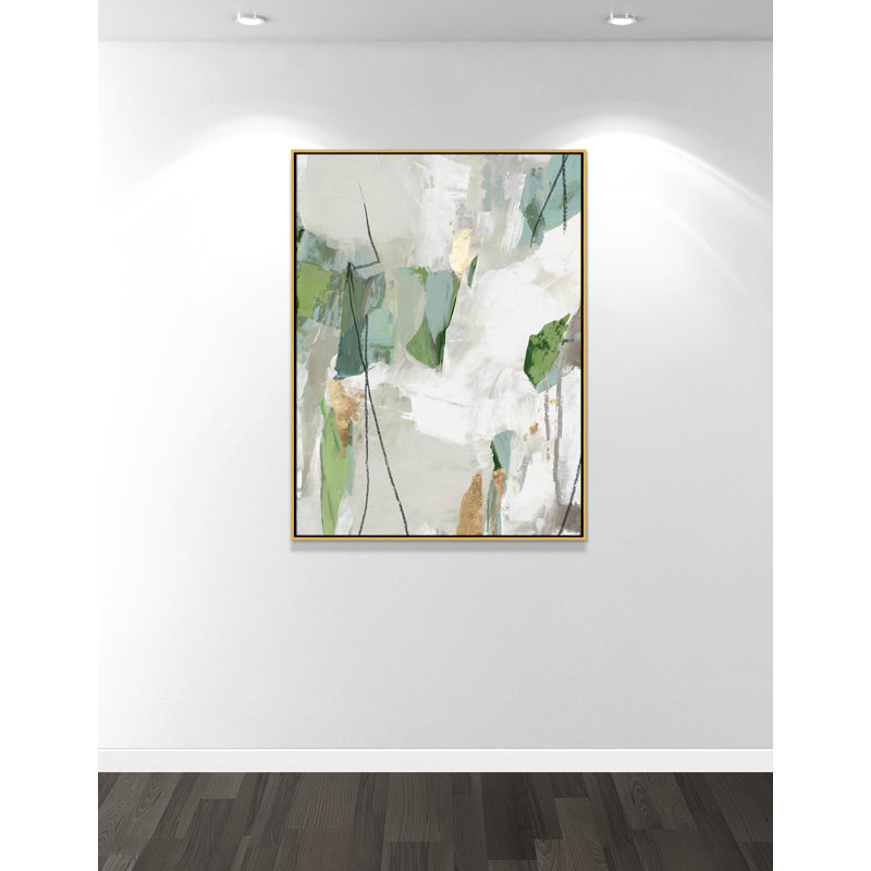 Enchanted Emerald Collection Enchanted Emerald I by Update Hi Res Image List Print, Gold Floater Canvas Floater Framed