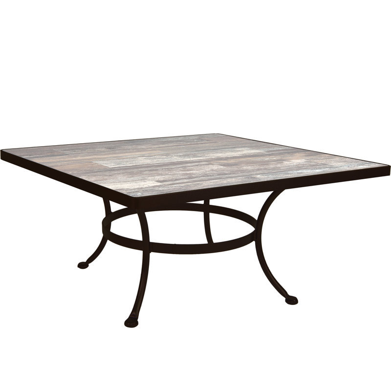 Outdoor Square Coffee Table, Summit Gray, Carbon Black