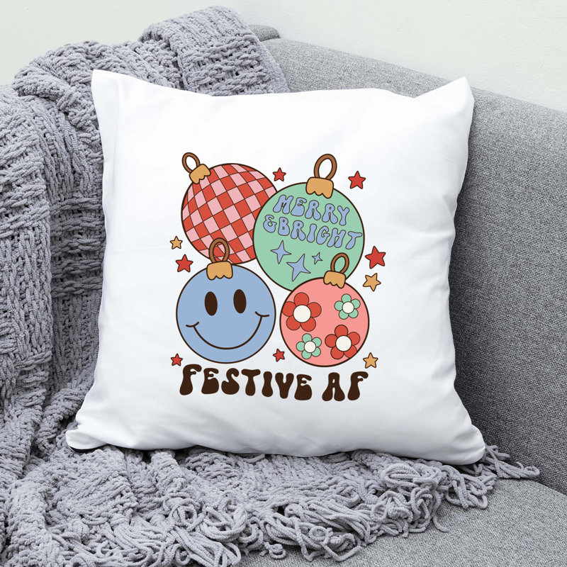 Christmas-2 Reversible Throw Pillow, 20" x 20"