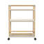 Tobias Outdoor 3- Tier Rattan and Metal Bar Cart-697499616