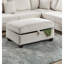 Ensemble de canapé modulaire rembourré en velours côtelé LAF ivoire 3 pièces-1446992258