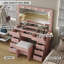 Bureau de coiffeuse avec miroir lumineux et prise de courant, coiffeuse de maquillage avec lumières DEL (rose, 11 tiroirs)-356953058