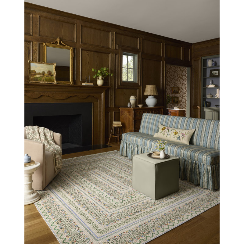 Rifle Paper Company x Loloi Orchard Ivory / Multi Machine Washable Area Rug, Runner 2'6" x 11'6"