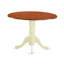 5 Piece Dining Table Set for 4 Includes a Round Kitchen Table with Dropleaf and 4 Dining Room Chairs, 42x42 Inch, Buttermilk & Cherry-414166258-523655856