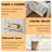 Queen Velvet Upholstered Platform Bed Frame with 2 Attached Nightstands & 2 Extra Large Drawers & Floating Shelves, No Box Spring Needed, Beige-164865356-164865394