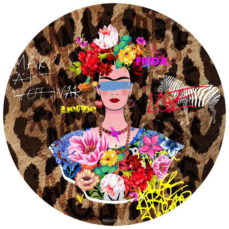 Frida Wallcircle, 70cm H x 70cm W x 0.5 cm D