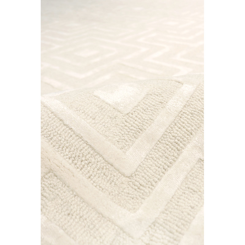 Edgy Hand Tufted Geometric Indoor Rug, Rectangle 8'9" x 11'9"
