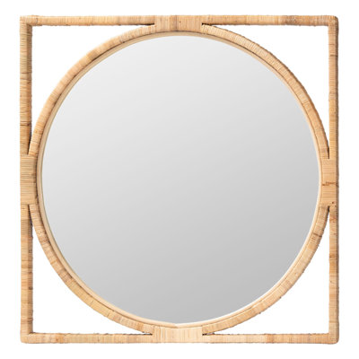 Miroir mural en rotin naturel Japon