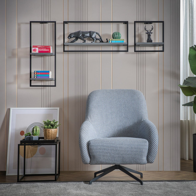 Locelso Floating Shelf, Black/Grey