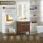 Ensemble de meuble-lavabo simple 30 po en pierre reconstituée avec miroir Lala-2045331450