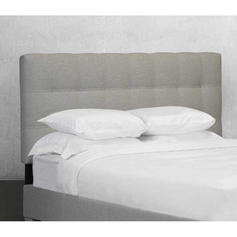 Tête de lit tapissier Dashiell, Très grand, Lin - Gris