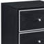 Élégante table de chevet noire et argentée 2 - Style de chambre à coucher industriel moderne avec glissières de tiroir en métal silencieuses et fonctionnelles pour un système de glissières stable et accessible