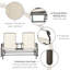 Banc oscillant d'extérieur avec table centrale Outsunny