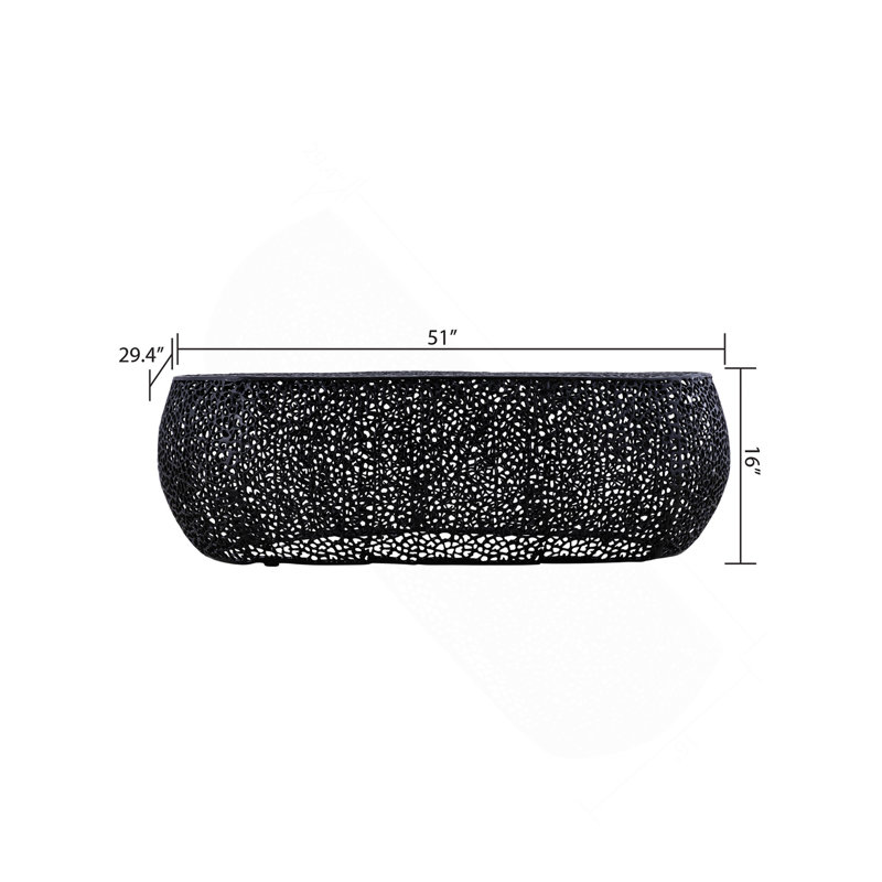 Table basse, ovale noir, Noir