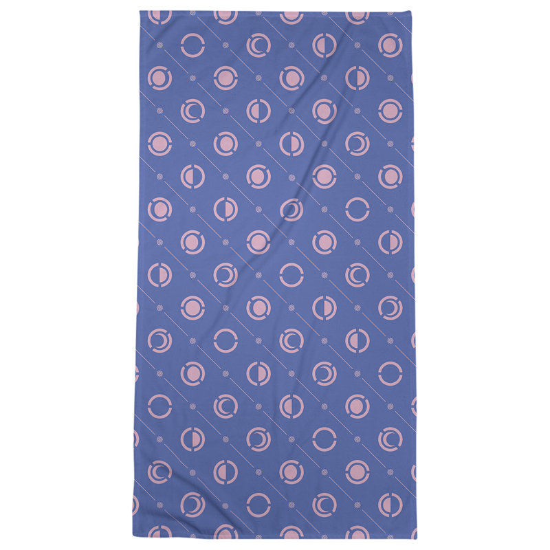 Serviette de bain Classic, Indigo / rose clair