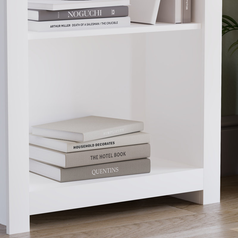 Beacsfield 175 cm H x 59 cm W Standard Bookcase, (5 Shelves) 175cm H x 59cm W x 23cm D, White