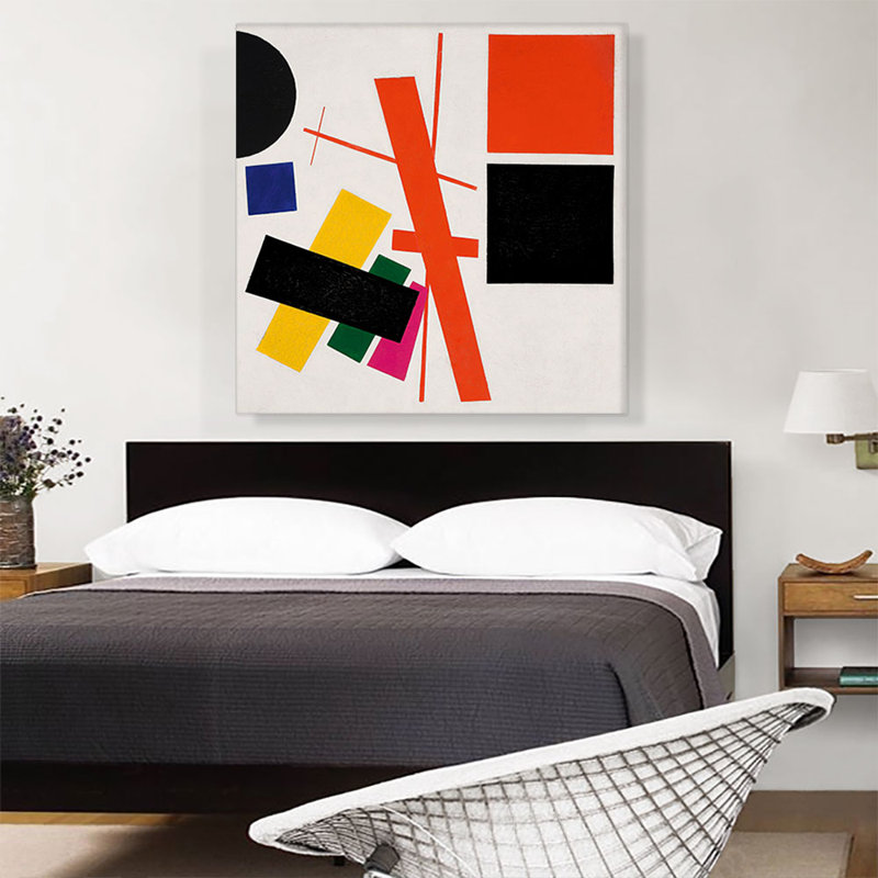 «Suprematism Nonobjective Composition» par Kazmir Malevich, reproduction d'art sur toile tendue