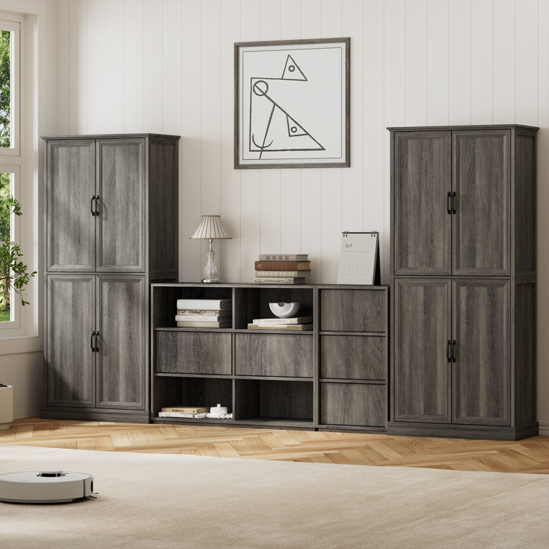  Armoire de rangement réglable Hailiey, Gris