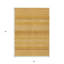Tapis extérieur lavable à rayures 5 pi x 8 pi blé et or