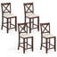 Tabourets de bar en caoutchouc et bois avec repose-pieds-1209673593
