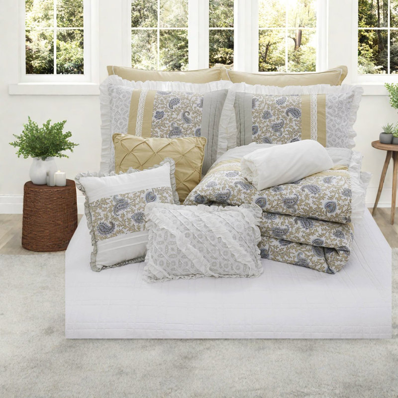 Ensemble de literie en coton élégant avec charme campagnard pour les chambres confortables