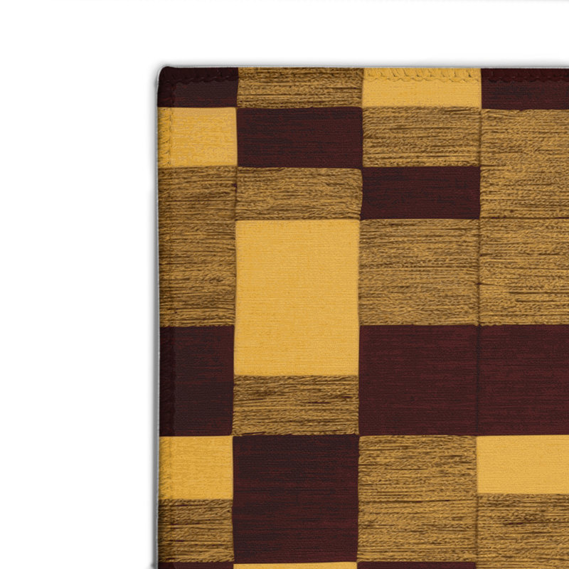 Tapis d'intérieur et d'extérieur à carreaux brun, Rectangulaire 2 pi x 3 pi