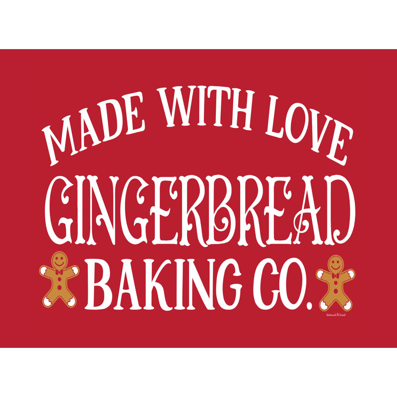 «Gingerbread Bake Co.» sur toile par impression à lettres et doublée, H 24 po x l 36 po