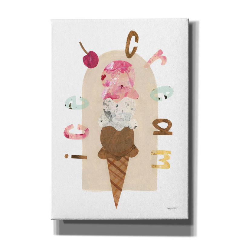 Toile épique «Ice Cream 2» par Haley Knighten, 18 po x 26 po, H 26 po x l 18 po x P 0,75 po