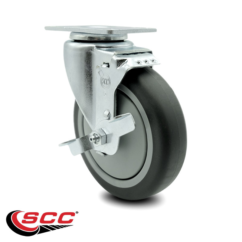 Cambro H06001 Dish Caddies Replacement Locking Caster - SCC/CAM-SCC-20S514-TPRB-TLB